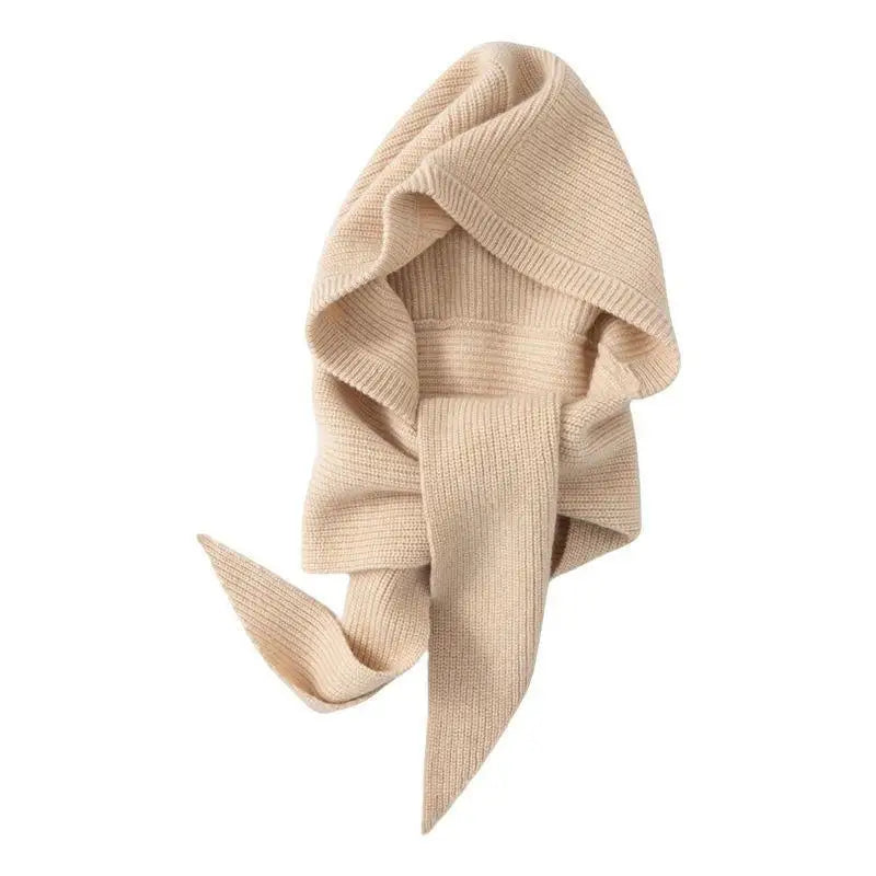 Gorro Balaclava de Malha com Capuz | Lenço e Gorro 2 em 1 | Inverno Feminino