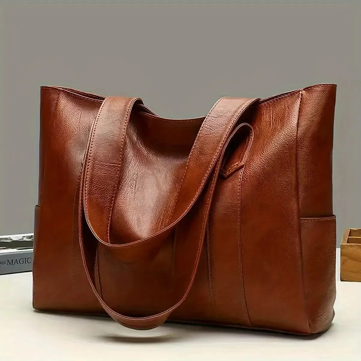 Mala de Ombro Vintage Feminina Grande Capacidade | Commuter | TUDOAKI SHOP