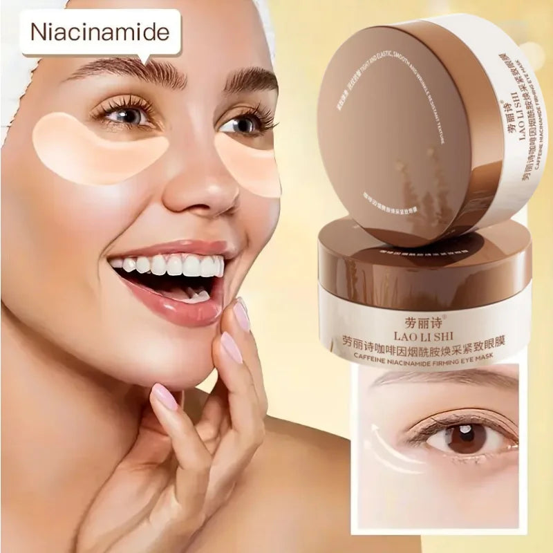 Pack 60 Máscaras de Olhos com Cafeína e Niacinamida — Firmeza e Hidratação