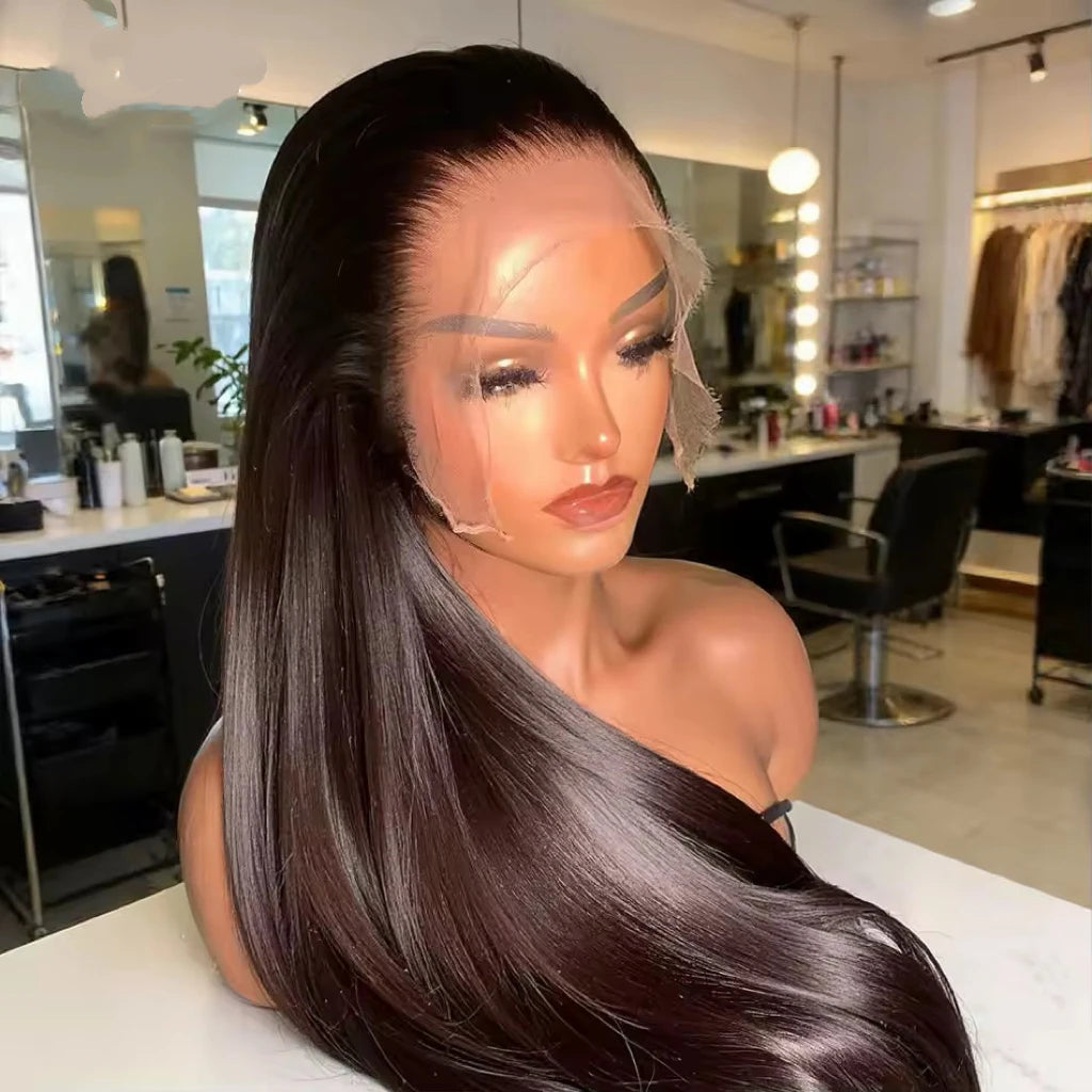 Silky Soft Straight 13X4X1 Lace Front Part Full Wig For Mother Gifts Preplucked With Baby Hair Bleach Knot Cosplay Daily Party