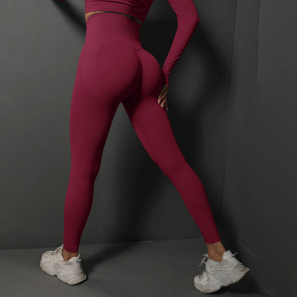 Leggings Sem Costuras para Ginásio | Calças de Yoga Femininas com Efeito Lifting