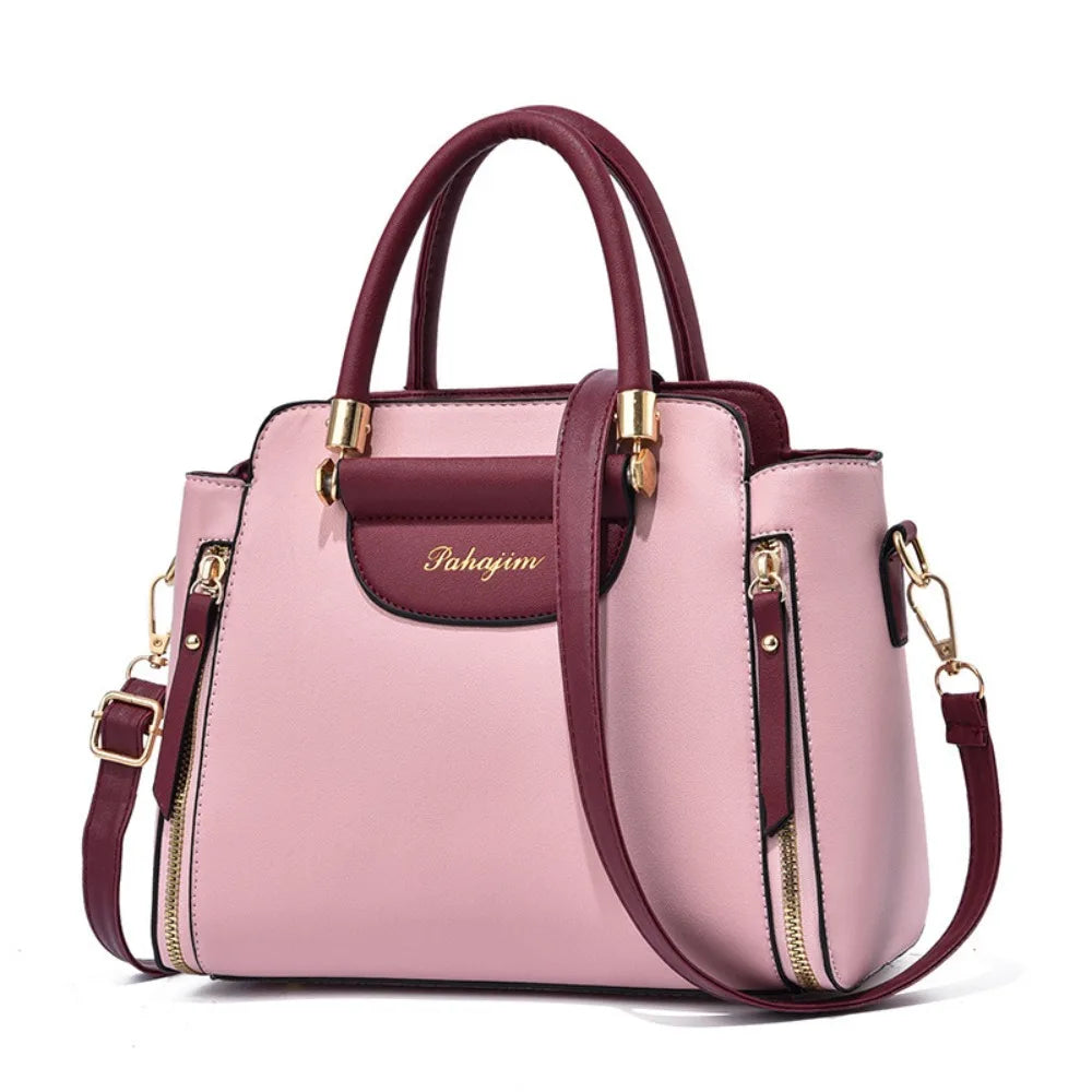Mala Feminina PU Bicolor | Grande Capacidade | Presente Dia da Mãe | TUDOAKI SHOP