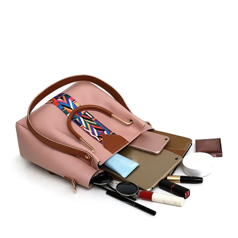 Conjunto 4 Peças Mala de Luxo Feminina | Tote + Ombro + Carteira + Porta-Cartões | TUDOAKI SHOP