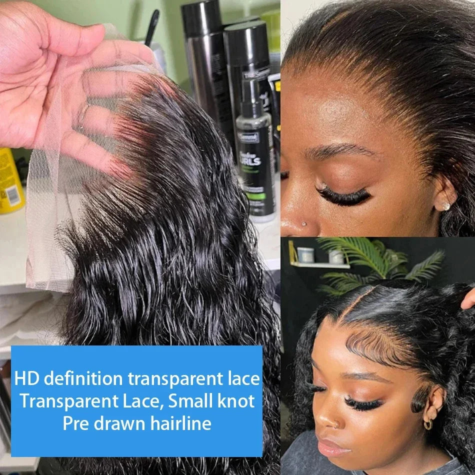 Peruca Frontal HD 13x4 Deep Water Wave 16" - Cabelo Humano 100%
