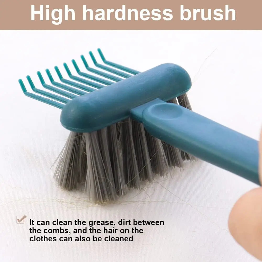 Ferramenta de Limpeza de Escova de Cabelo 2 em 1 — Remove Pó e Cabelo