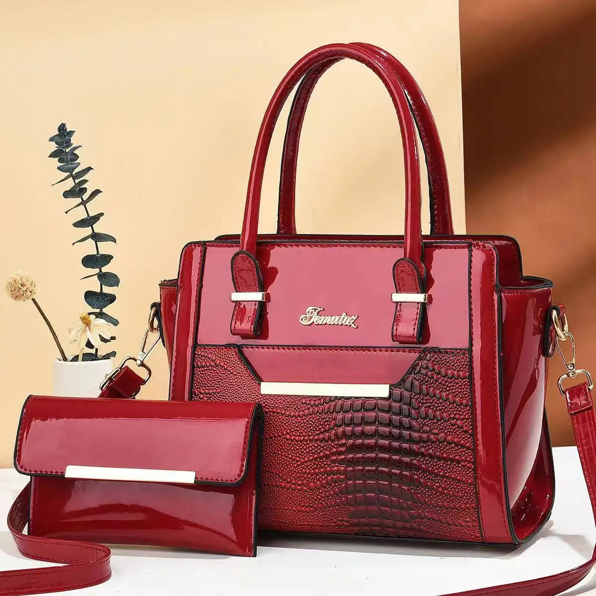 Conjunto 2 Peças Mala de Luxo Feminina | Designer Crossbody | TUDOAKI SHOP