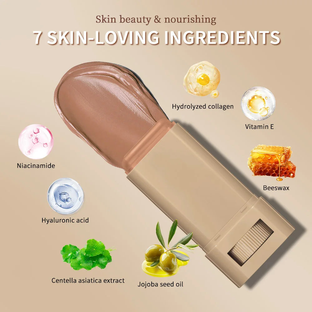 Base Stick Hidratante com Cobertura Natural — Maquilhagem de Viagem