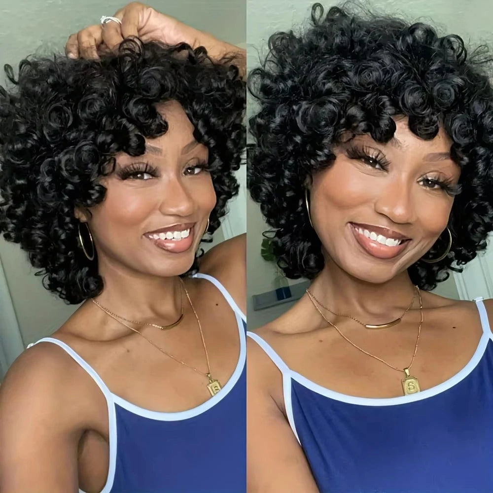 Peruca de Renda Frontal HD 13×6 Afro Bouclé 450 Densidade Peruca Sem Cola Cabelo Humano 16-36 Polegadas Peruca de Renda HD 360 Transparente Cabelo Humano