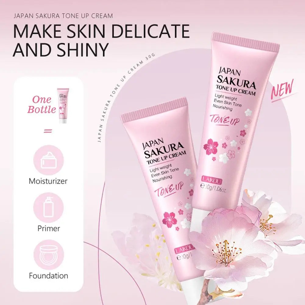 Kit Skincare Sakura 6 peças — Creme, Sérum, Tónico, Protetor Solar e Creme de Olhos