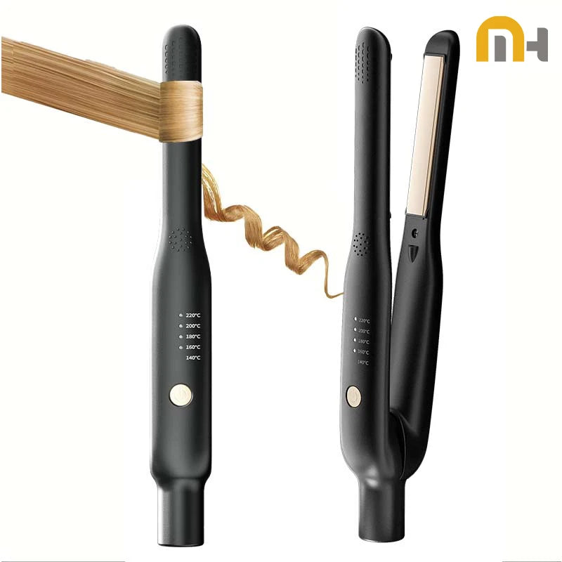 Alisador e Modelador de Cabelo 2 em 1 Mini — Cerâmica 140–220°C Portátil