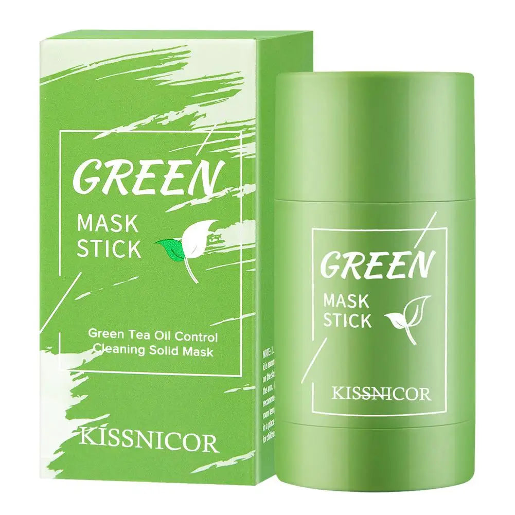 Máscara Facial de Chá Verde em Stick — Limpeza Profunda e Poros