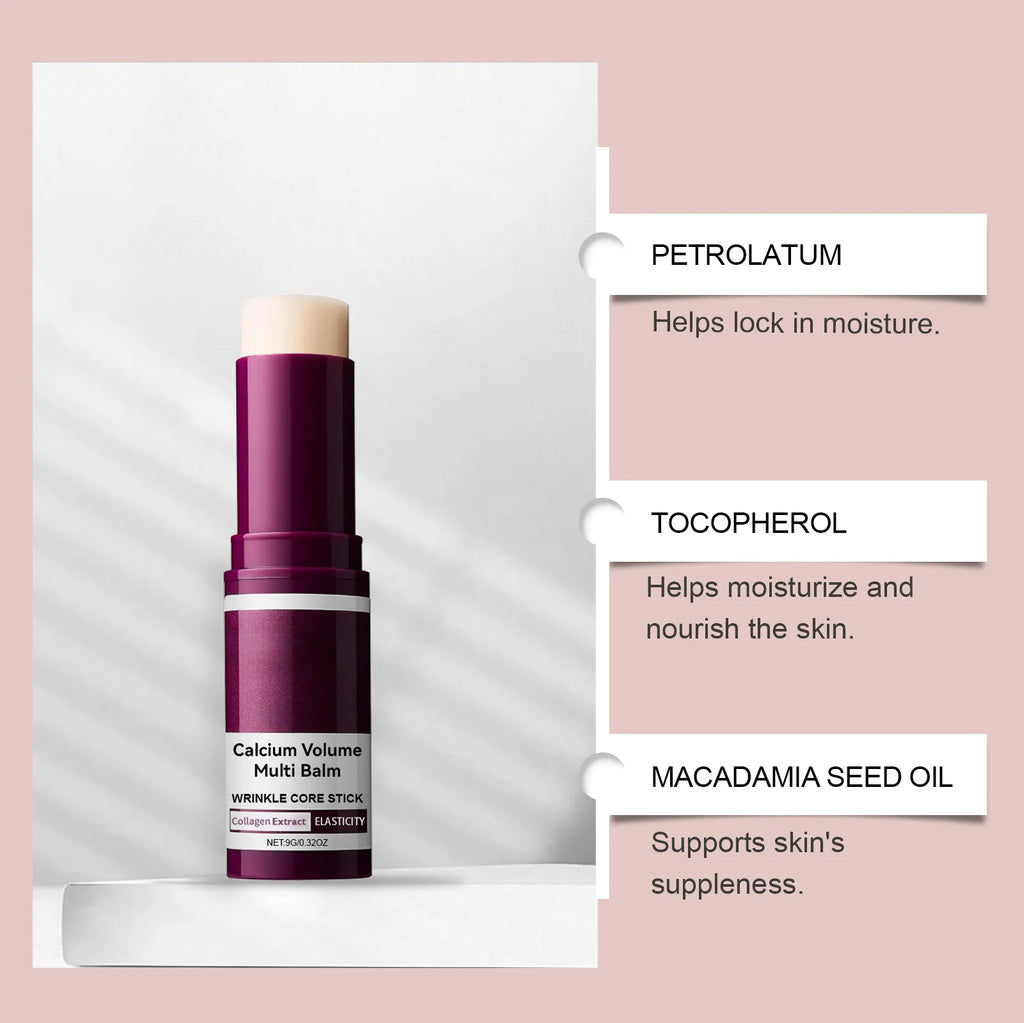 Kit Skincare Anti-Envelhecimento com Cálcio — Sérum, Patches e Bálsamo