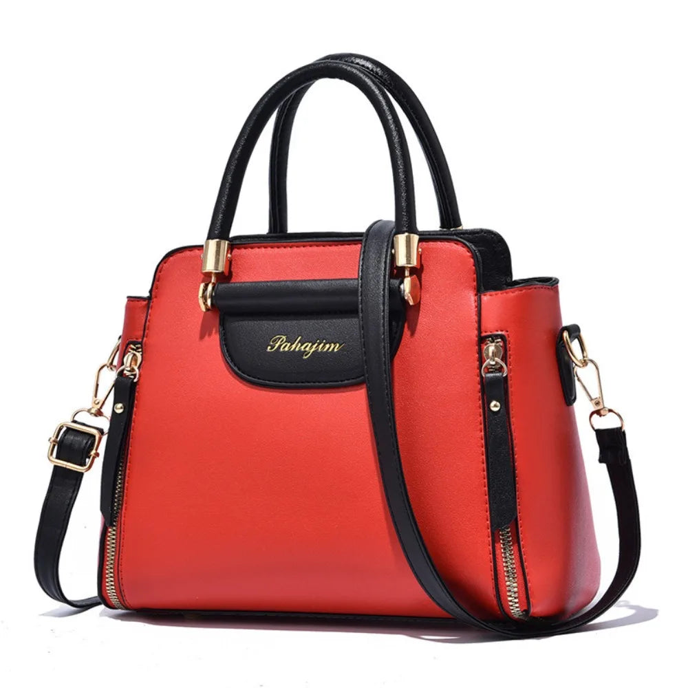 Mala Feminina PU Bicolor | Grande Capacidade | Presente Dia da Mãe | TUDOAKI SHOP