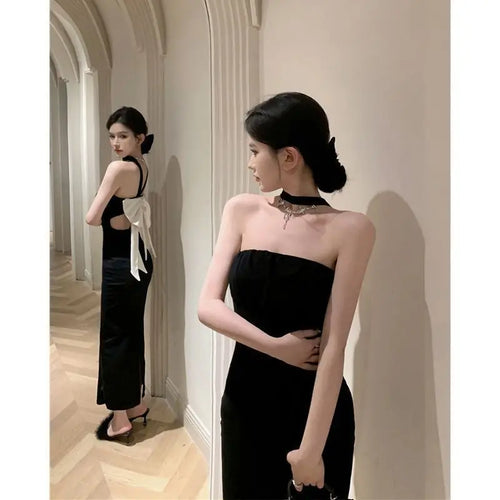 Vestido de Aniversário com Um Ombro e Laço | Sem Mangas | Primavera Verão