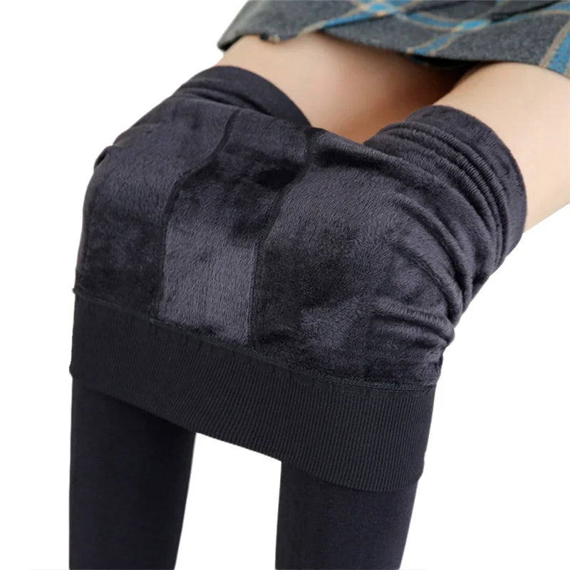 Leggings de Inverno Forradas a Veludo | Cintura Alta Elástica | Várias Cores