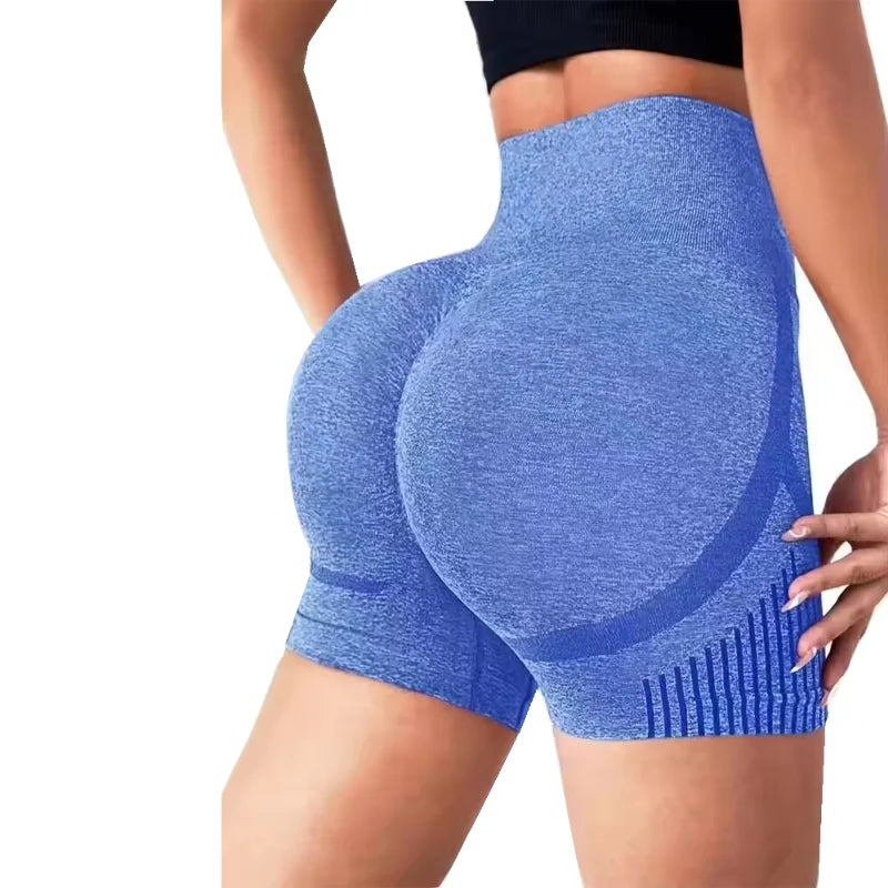 Calções de Yoga Femininos de Cintura Alta | Shorts de Treino & Corrida com Efeito Lifting