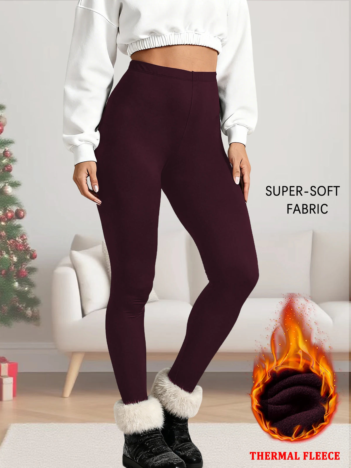Leggings Térmicas Forradas a Velo Super Suaves | Yoga e Atividades de Inverno
