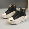 Sapatilhas Femininas High-Top com Plataforma | Bota Casual de Inverno