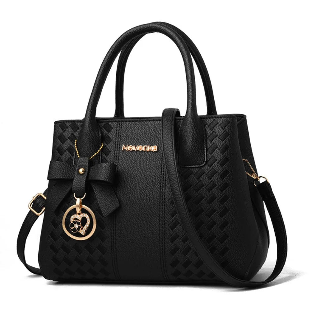 Mala Crossbody Feminina em Relevo com Pendant | Grande Capacidade | TUDOAKI SHOP