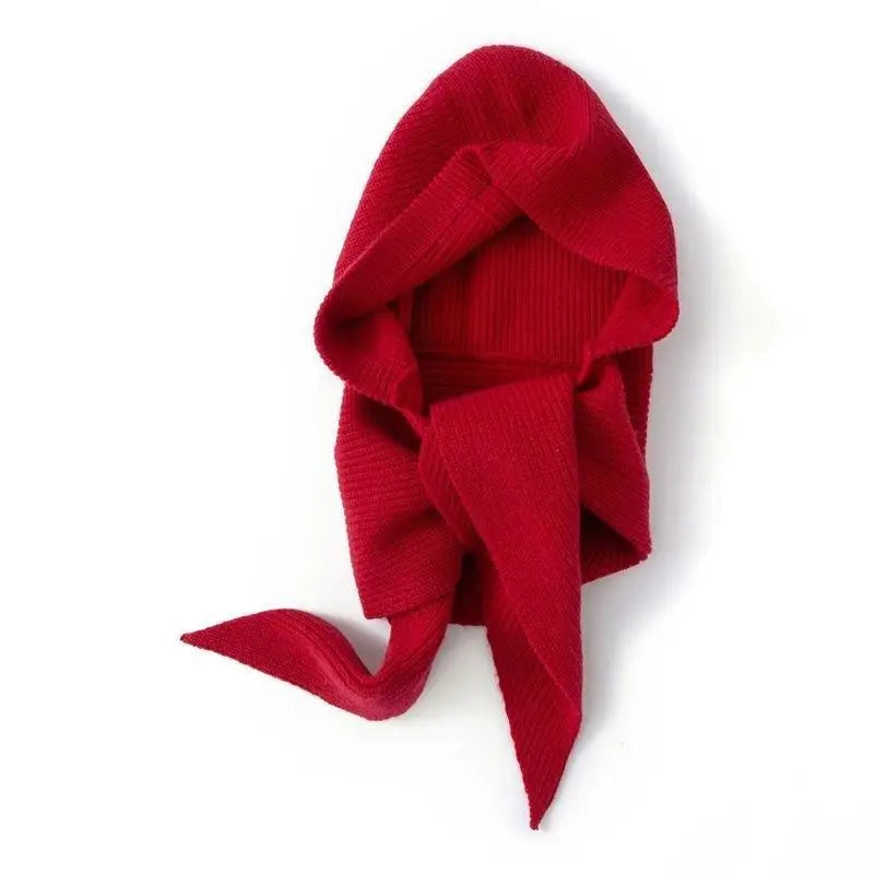Gorro Balaclava de Malha com Capuz | Lenço e Gorro 2 em 1 | Inverno Feminino
