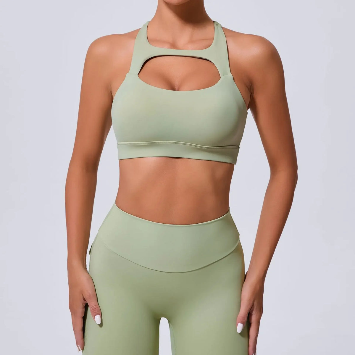 Soutien Desportivo Push Up para Yoga | Top de Treino Feminino | Fitness & Ginásio | Preto, Bege, Cinza, Azul, Verde