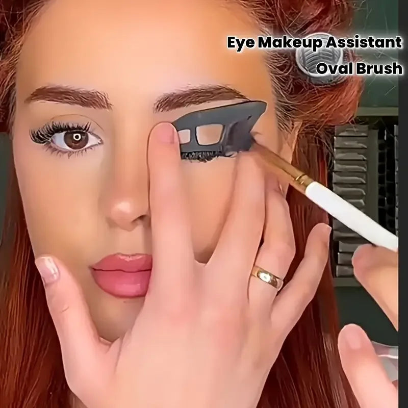 Kit de Maquilhagem de Olhos 3 Peças | Pincéis e Moldes de Sombras para Principiantes