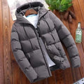 Casaco Masculino Acolchoado Grosso de Inverno | Jaqueta Trendy de Algodão Quente