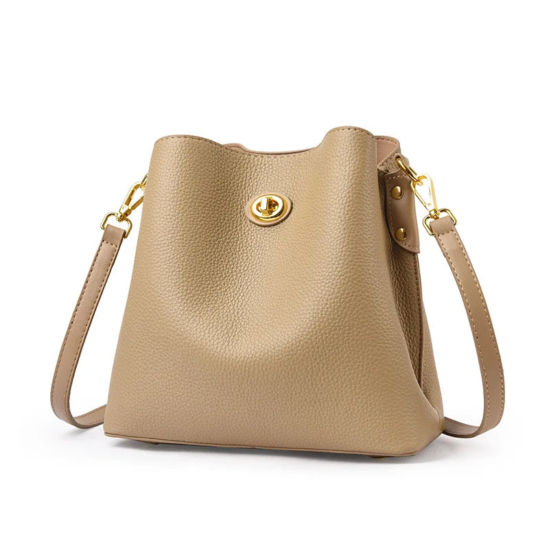 Mala Balde Feminina Elegante em PU | Grande Capacidade | TUDOAKI SHOP