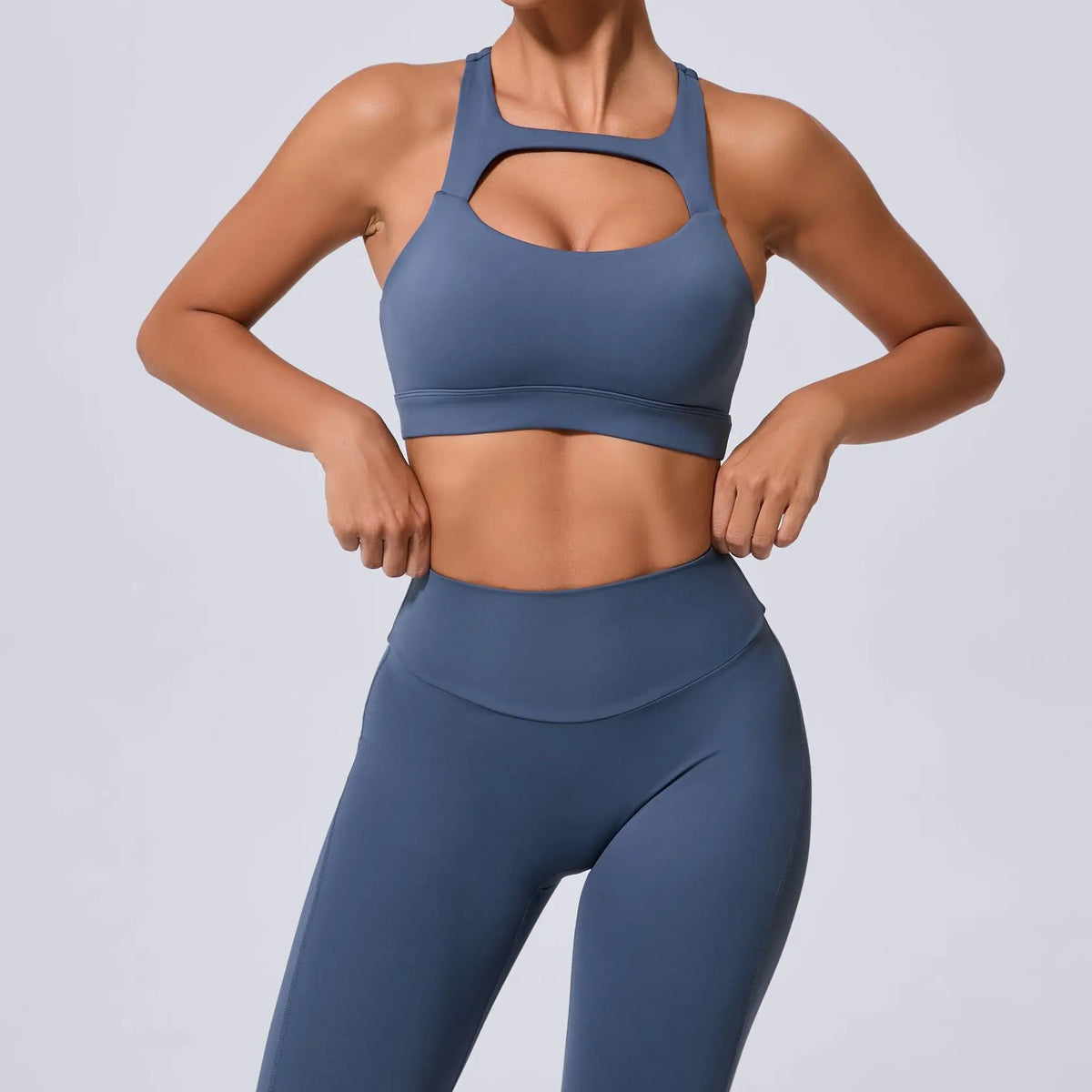 Soutien Desportivo Push Up para Yoga | Top de Treino Feminino | Fitness & Ginásio | Preto, Bege, Cinza, Azul, Verde