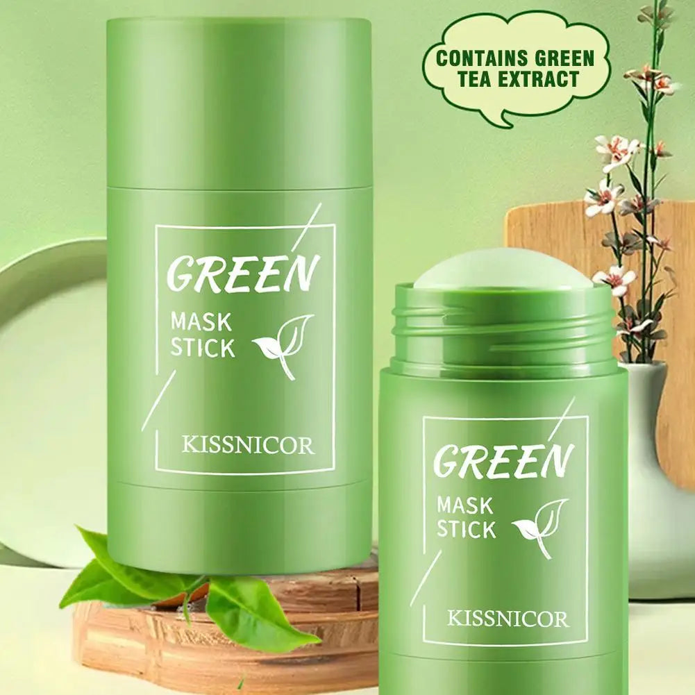 Máscara Facial de Chá Verde em Stick — Limpeza Profunda e Poros