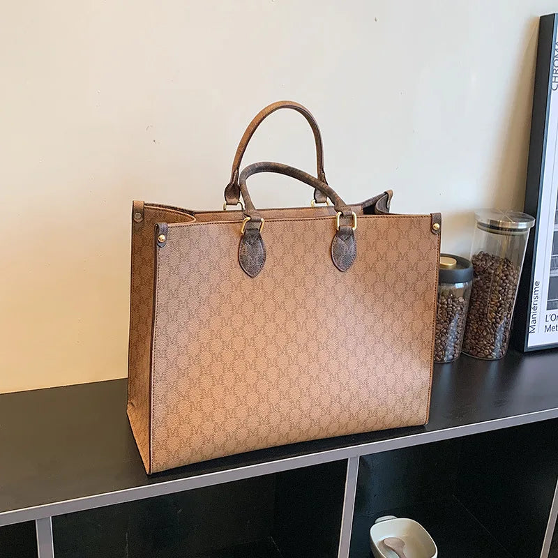 Mala de Ombro Retro Feminina com Letras | Grande Capacidade Commuter | TUDOAKI SHOP