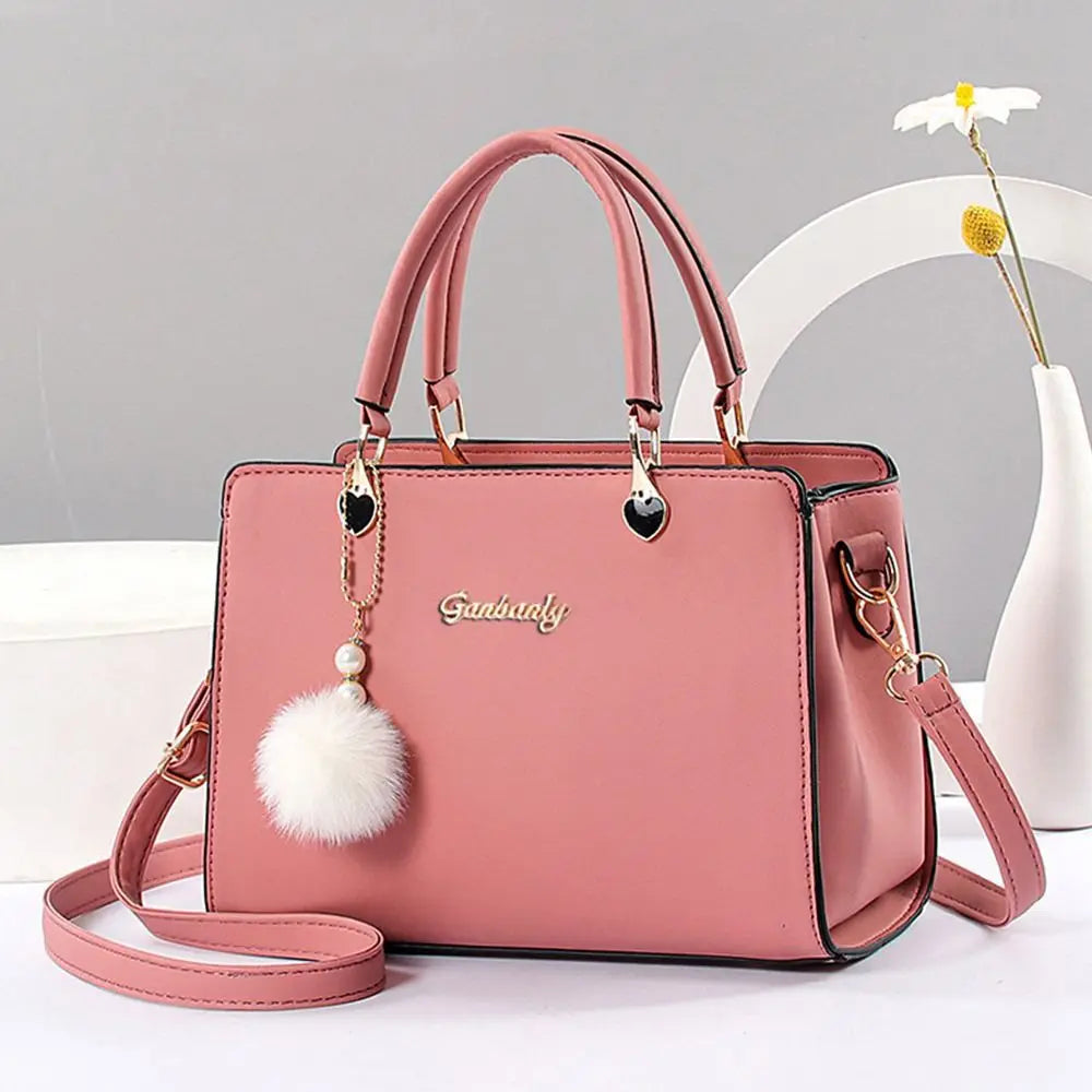 Mala Crossbody Feminina com Pendant | Grande Capacidade em Couro PU | TUDOAKI SHOP