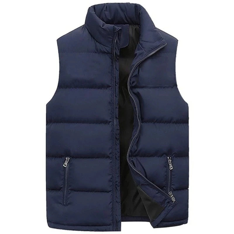 Colete Masculino Impermeável com Fecho | Gola Alta Casual Inverno | TUDOAKI SHOP