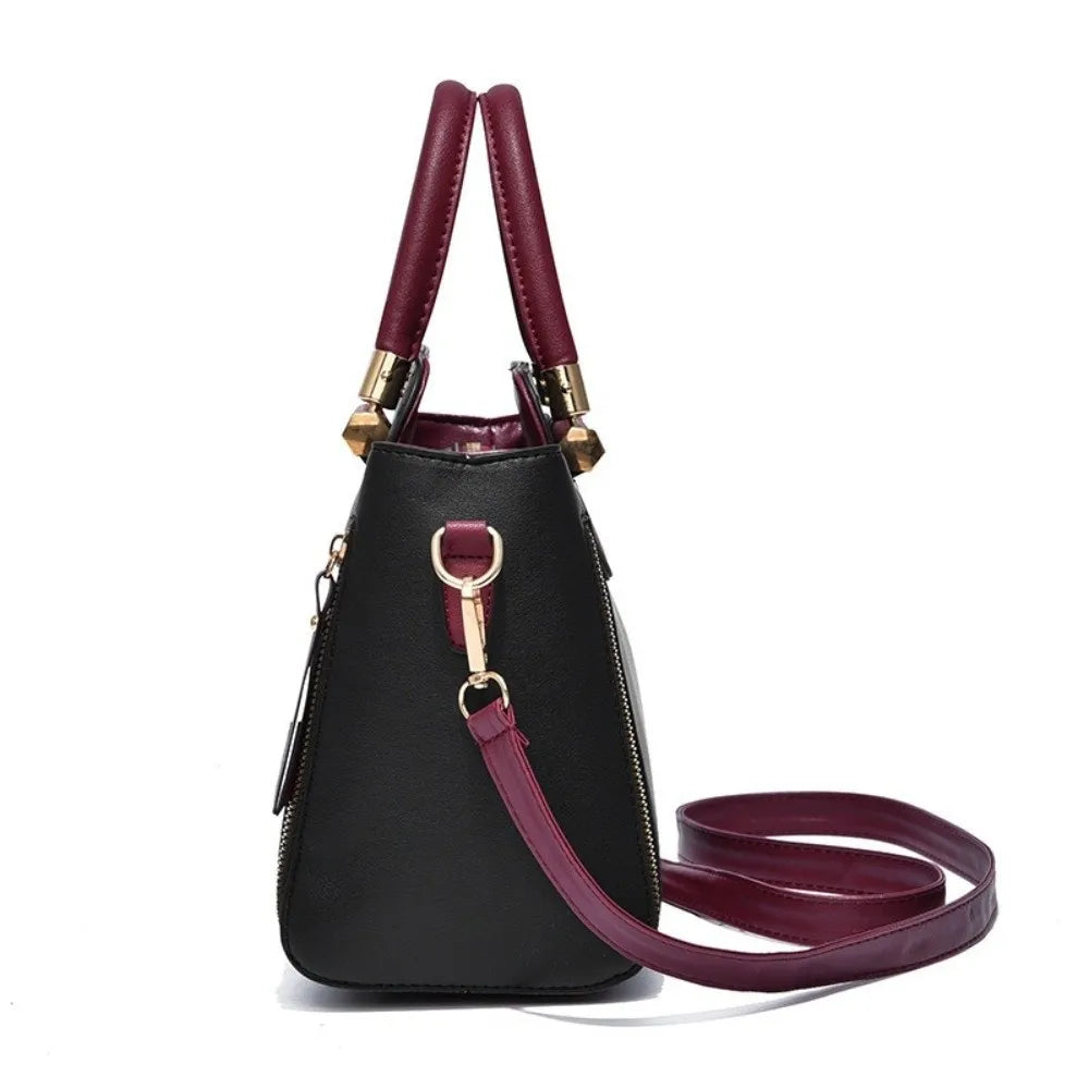 Mala Feminina PU Bicolor | Grande Capacidade | Presente Dia da Mãe | TUDOAKI SHOP