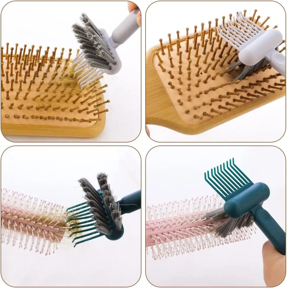 Ferramenta de Limpeza de Escova de Cabelo 2 em 1 — Remove Pó e Cabelo