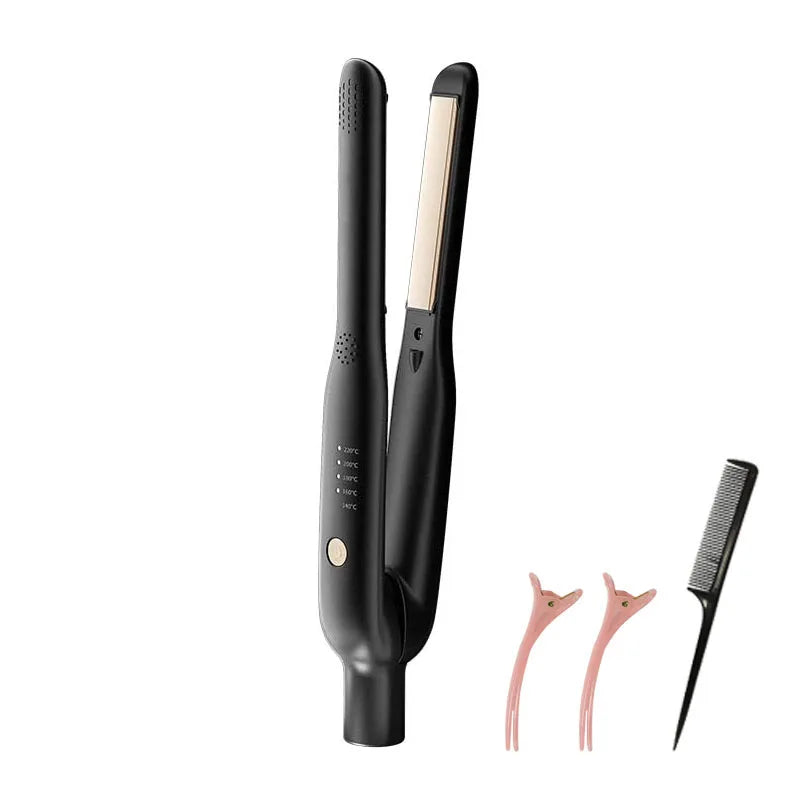 Alisador e Modelador de Cabelo 2 em 1 Mini — Cerâmica 140–220°C Portátil