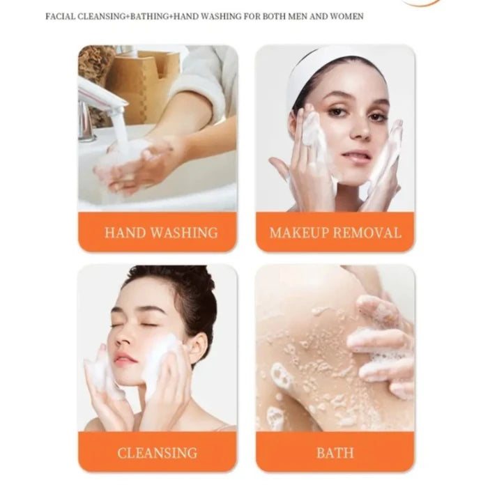 Sabão de Ácido Kójico 100g com Vitamina C, Cúrcuma e Retinol — Limpeza e Nutrição