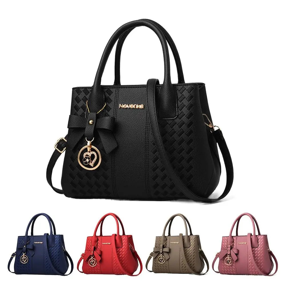 Mala Crossbody Feminina em Relevo com Pendant | Grande Capacidade | TUDOAKI SHOP
