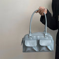 Mala de Ombro Vintage Feminina | Commuter Underarm Borgonha | TUDOAKI SHOP