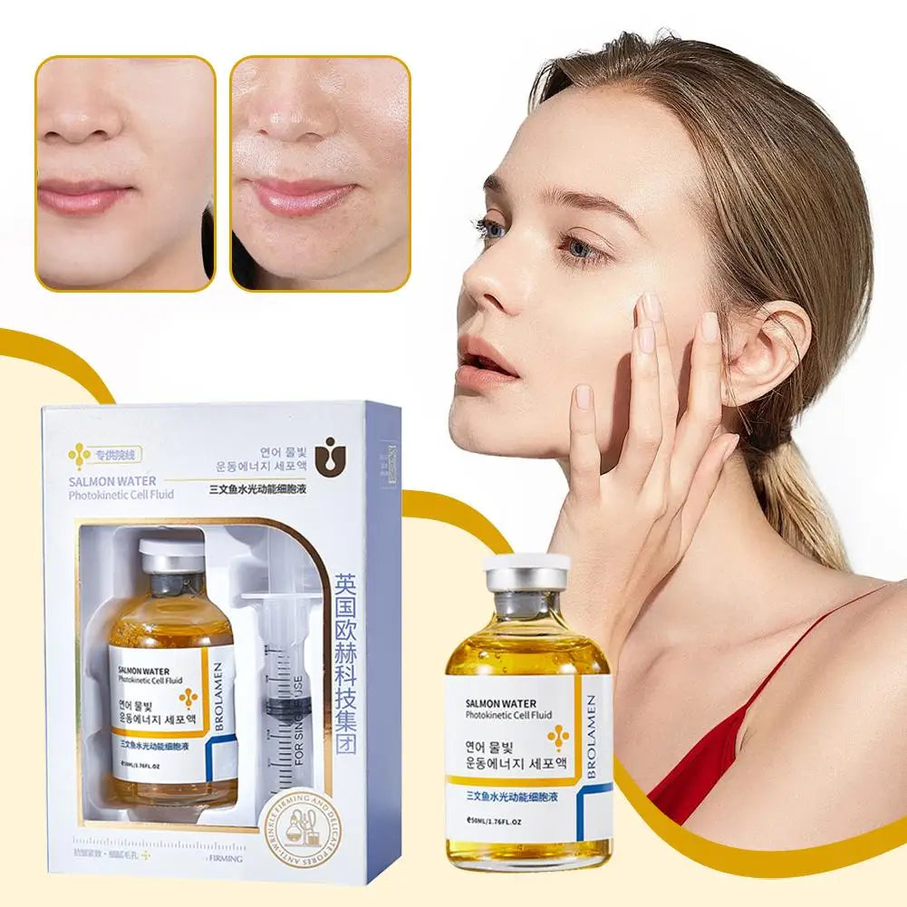 Sérum Coreano de Salmão Anti-Rugas — Hidratação 24h e Barreira Cutânea