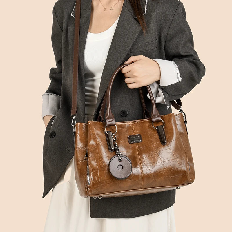 Mala Feminina em Couro PU | Ombro e Tiraçolo | Alta Qualidade | TUDOAKI SHOP