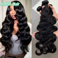 Madeixas de Cabelo Brasileiro Body Wave | 100% Cabelo Humano Virgem | 1/2/3/4 PCS | Preto Natural