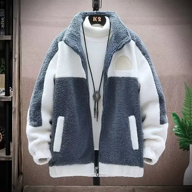 Casaco Masculino Sherpa com Capuz | Jaqueta Térmica Heavy Duty para Exterior